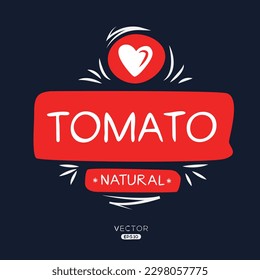 Creative (Tomato) Logo, Tomatenaufkleber, Vektorgrafik.	