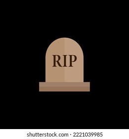 Creative Tomb Illustration Vector Icon Design, Premium Hi-Quality Grave Icon Design With Rip Icon.