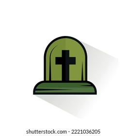 Creative Tomb Minimal Illustration Vector. Premium Hi-Quality Grave Clip Art Design.