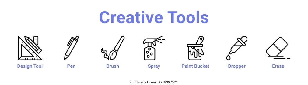 -Creative Tools ícone banner e coleção