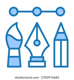 Creative Tools Icon Blue Dualtone Design Vector Illustration