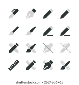 Creative Tools Icons Pack – Solid Style