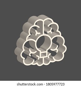 Creative Tools isometric 3D icon order art. A high quality color outline logo for website design and mobile apps. Vector illustration. EPS 10
