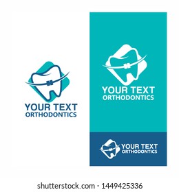 creative tooth icon for orthodontist logo design dental care vector