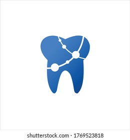 Ilustración vectorial de diente creativo. bien para empresas dentales, dentistas, productos de odontología, íconos, etc.