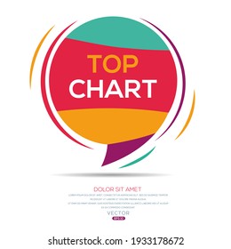 Creative (top chart) text written in speech bubble ,Vector illustration.