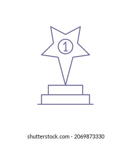icono del trofeo creativo de los premios tope