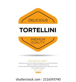 Creative (Tortellini) Logo, Tortellini Aufkleber, Vektorgrafik.