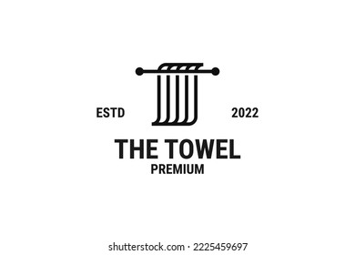 Creative towel logo design vector illustration idea