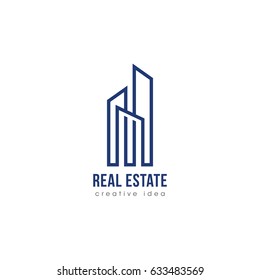 Creative Tower and Building Concept Logo Design Template