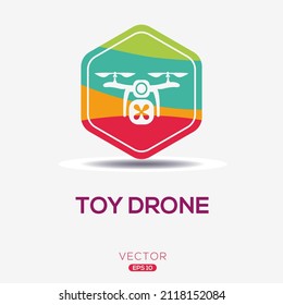 Creative (Toy drone) Icon ,Vector sign.
