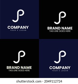 Diseño de logotipo de carta TP creativa