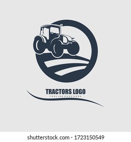 creative tractors concept logo design, illustration, vector