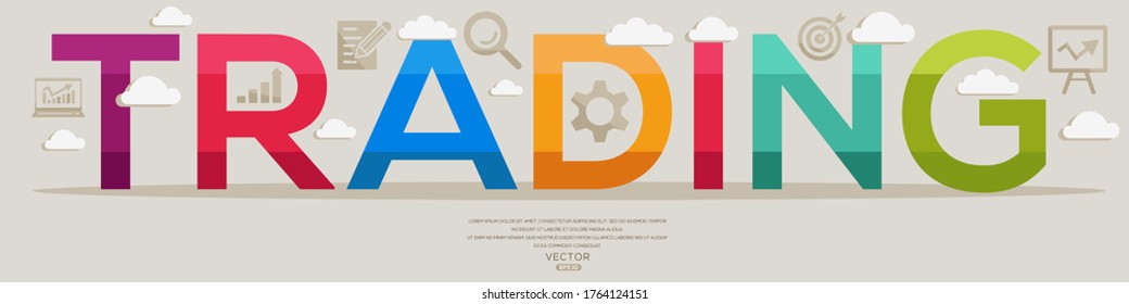 Creative (trading) Design,letters and icons,Vector illustration.
