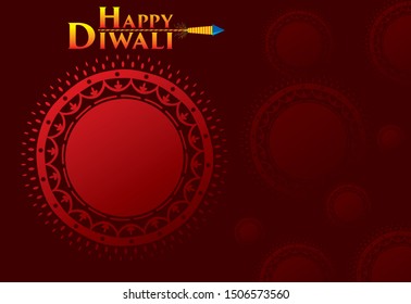 Creative traditional design, Happy Diwali festival greeting or poster design. festival of light.