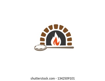 Creative Traditional Oven Fire Logo Vector Symbol Icon Design Illustration