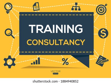 Creative (training consultancy) Banner Word with Icon ,Vector illustration.
