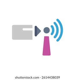 Creative Transmit Icon for Digital Signals