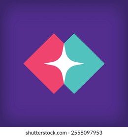 Creative transportation star crossing logo design. with a simple design and flat style. vector flat style. suitable for the company