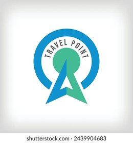 Creative transportation-travel point logo design. Uniquely designed color transitions. Transport and sign together logo template. vector