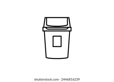 creative a trash outline design icon