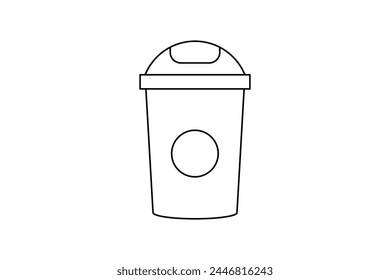 creative a trash outline design icon