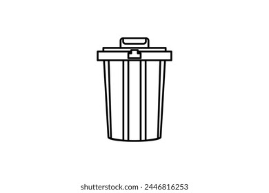 creación de un icono de diseño de esquema de papelera