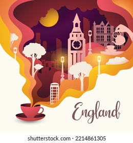 Creative Travel advertising illustration to the london for banners or flyers background