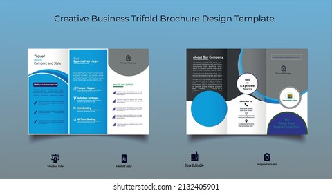 Creative Travel Agency Brochure Design Template 