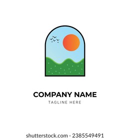 creative travel agency logo design template