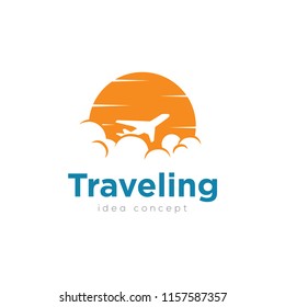 Creative Travel Concept Logo Design Template