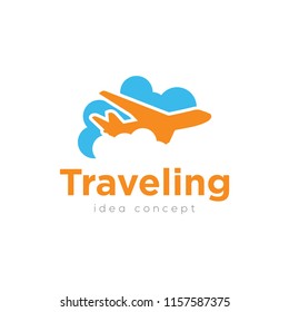 Creative Travel Concept Logo Design Template