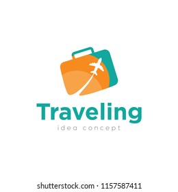 Creative Travel Concept Logo Design Template