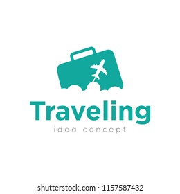 Creative Travel Concept Logo Design Template