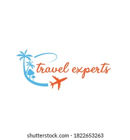 Plantilla de diseño de logotipo de expertos en viajes creativos vectores 