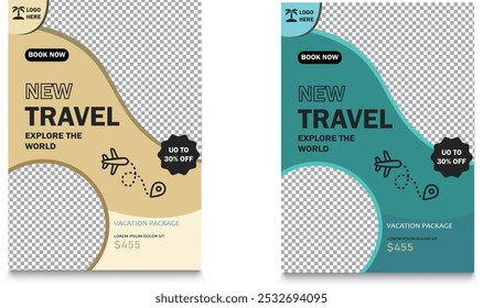 Creative travel flyer desing template