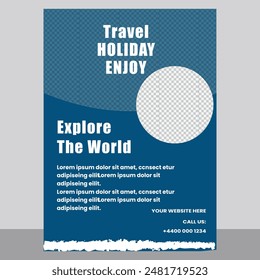Creative travel flyer template design