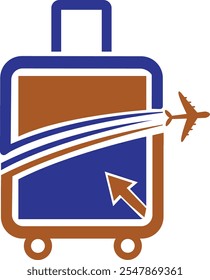 creative travel laggage logo design