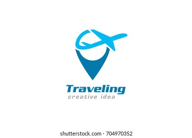 Creative Traveling Concept Logo Design Template