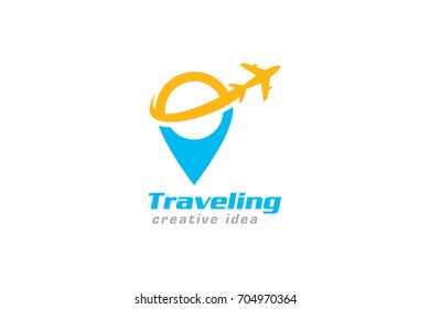 Creative Traveling Concept Logo Design Template