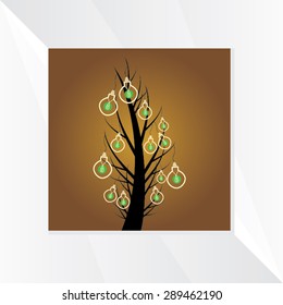 creative tree created with bulb vector 