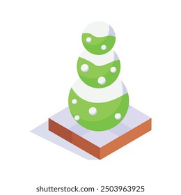 Decoración creativa del árbol, una pieza única de la decoración del día de fiesta