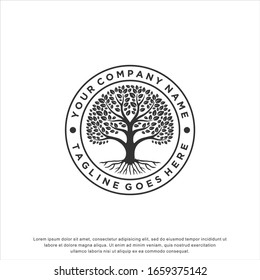 Creative tree logo. Business / Financial design template. Vector illustration concept