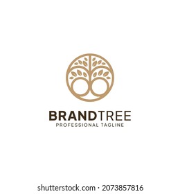 Creative tree logo design vector
