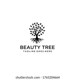 Creative Tree nature logo design sign vector template icon