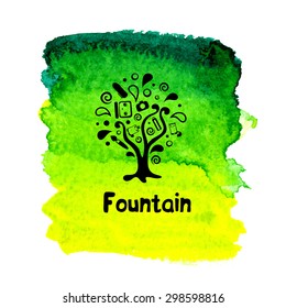 Creative tree vector logo design template