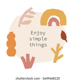 Creative trendy abstract backgrounds with organic shapes collage for social media templates, neutral colors for your decoration