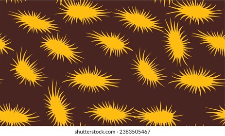 Kreatives botanisches Textildesign. Botanische Fliesen. Schöner Allover-Druck mit handgezeichneten exotischen Pflanzen. Retro, heller Sommerhintergrund. Nahtlos.