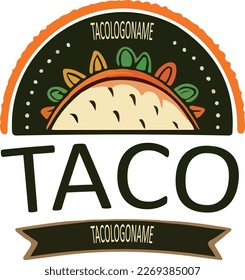 Creative trendy fast food taco logo