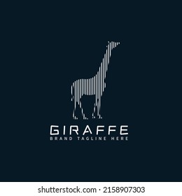 Creative Trendy Flat Giraffe Iconic Logo vector illustration